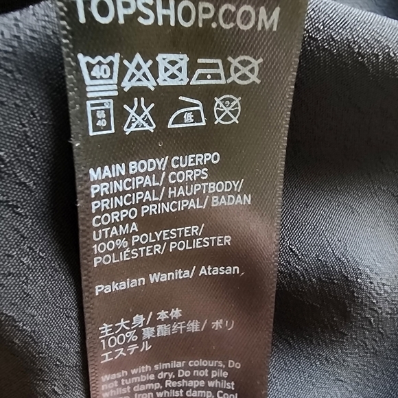 TopShop Black Cowl Neck Camisole - size 10 - Picture 4 of 6